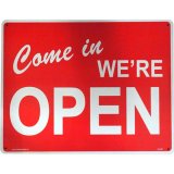 画像: アメリカン雑貨 看板 プラスチックサインボード(Lサイズ) Open/Closed CA-L07