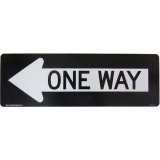 画像: アメリカン雑貨 看板 プラスチックサインボード(Lサイズ) One Way CA-L08