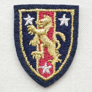画像: ミニエンブレムワッペン ライオン(ネイビー)