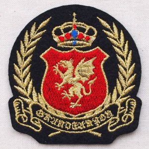 画像: エンブレムワッペン ドラゴン&クラウン
