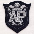 画像1: エンブレムワッペン AP(ブラック&シルバー)