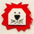 画像1: フェルトブローチ ライオン
