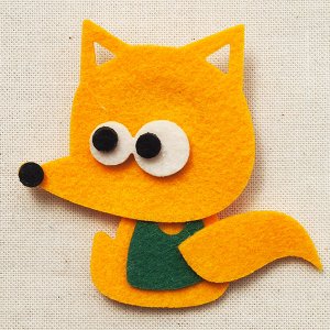 画像: フェルトブローチ きつね