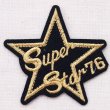 画像1: ワッペン スーパースター76(星/ゴールド)