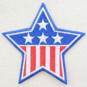 画像: ワッペン USAスター(アメリカ国旗/星条旗柄)