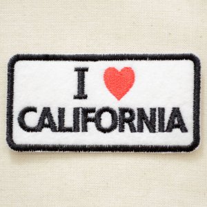画像: ワッペン アイラブカリフォルニア(レクタングル)