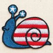 画像1: ワッペン アメリカンスネイル(星条旗柄かたつむり)