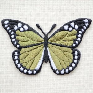 画像: ワッペン バタフライ(蝶/オリーブ)