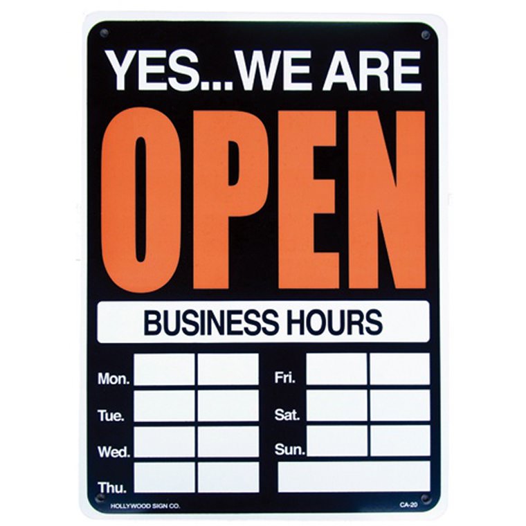 画像1: アメリカン雑貨 看板 プラスチックサインボード  Open/Closed(時間記入可/両面プリント) CA-20