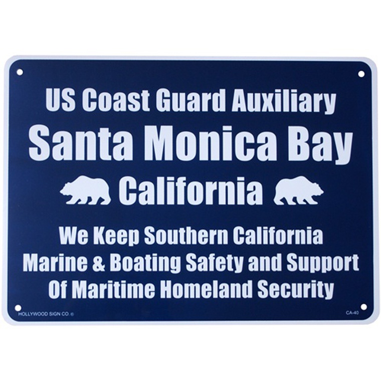 画像1: アメリカン雑貨 看板 プラスチックサインボード サンタモニカベイ Santa Monica Bay CA-40