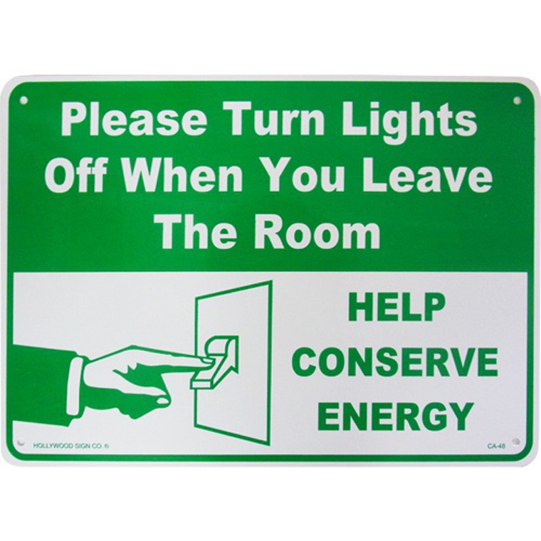画像1: アメリカン雑貨 看板 プラスチックサインボード 使用後は電気を消して下さい Please Turn Lights Off CA-48