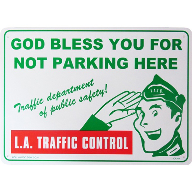 画像1: アメリカン雑貨 看板 プラスチックサインボード ロサンゼルス交通規制 L.A.Traffic Control CA-49