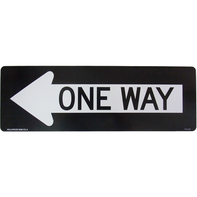 画像1: アメリカン雑貨 看板 プラスチックサインボード(Lサイズ) One Way CA-L08